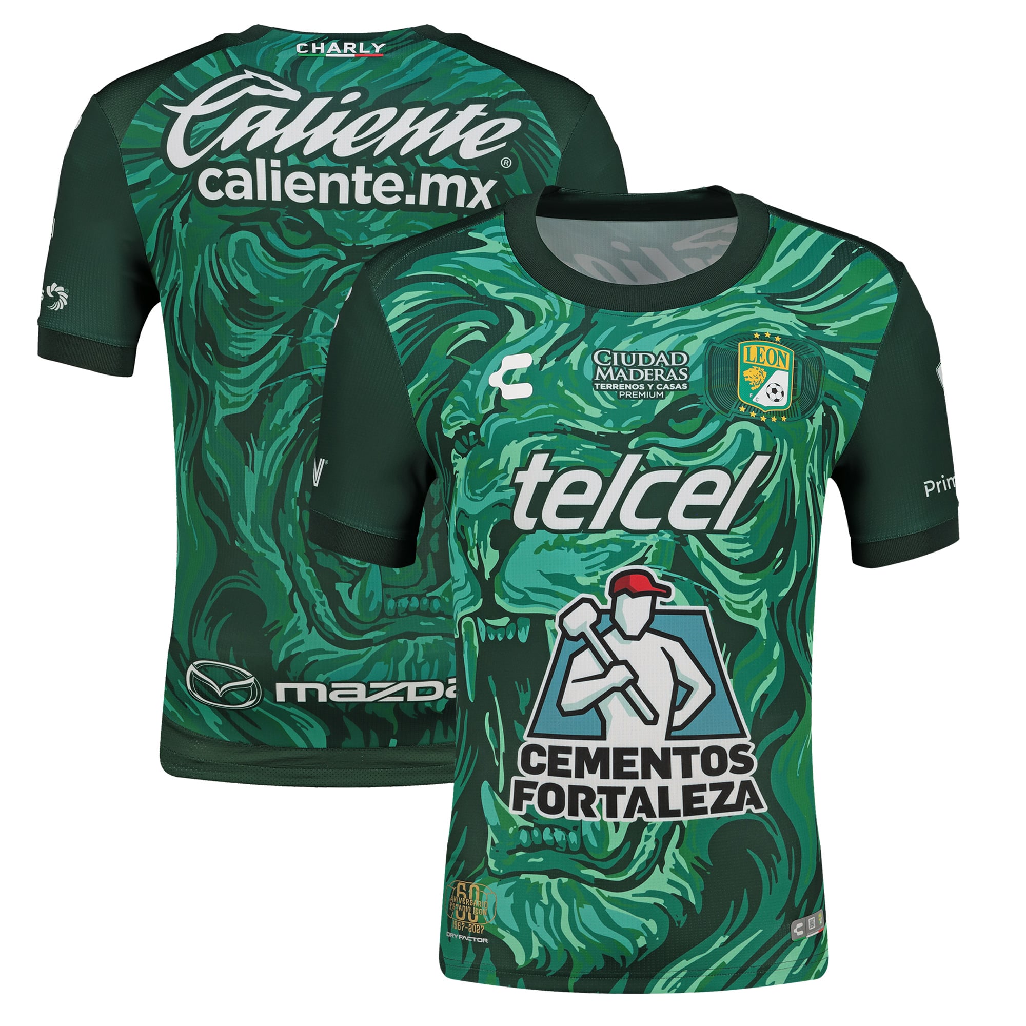 Men's Charly Green Club Leon 2026/27 Home Authentic Jersey