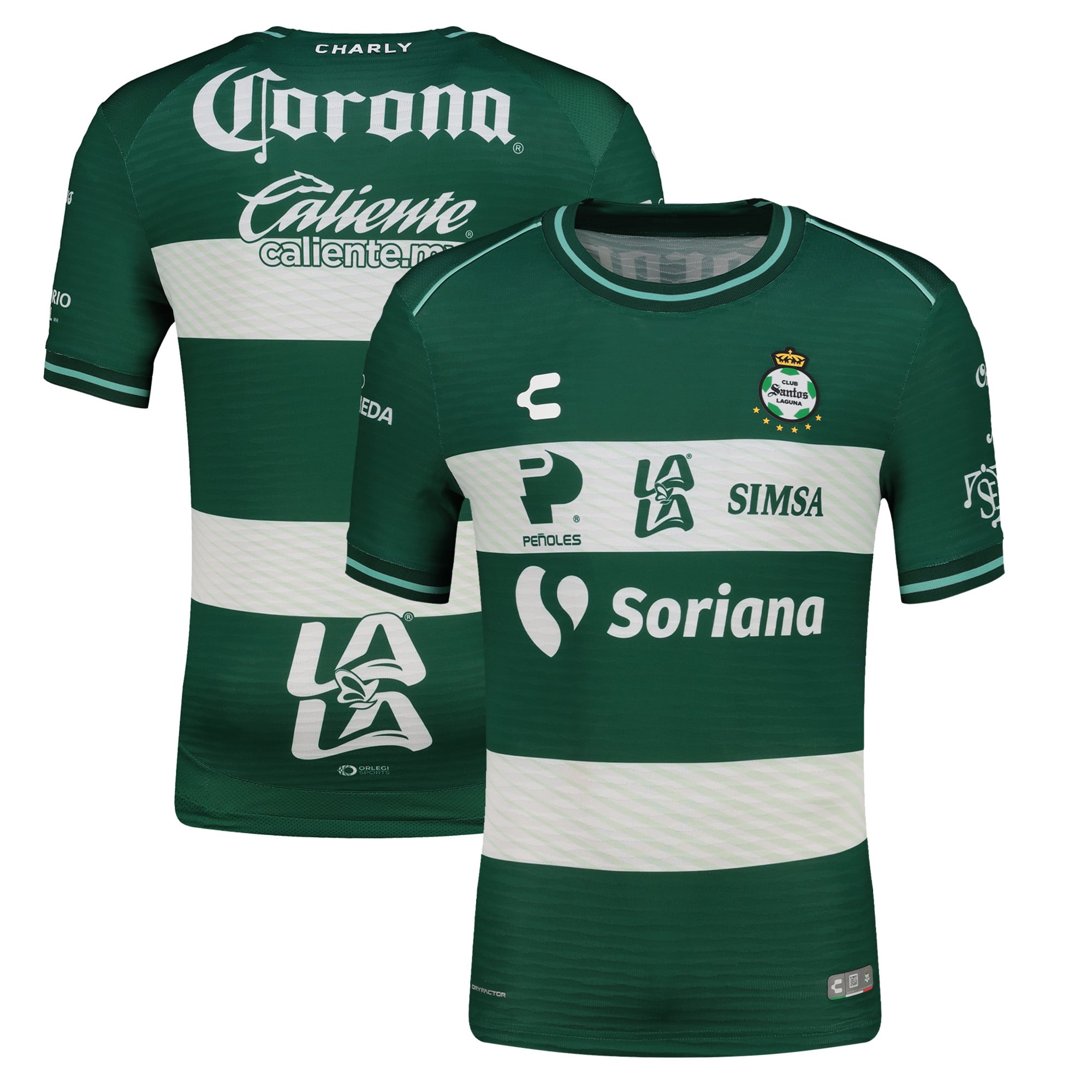 Men's Charly Green Santos Laguna 2026/27 Home Authentic Jersey