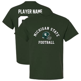 Unisex Athlete's Thread  Green Michigan State Spartans NIL Pick-A-Player Collegiate Football Helmet T-Shirt