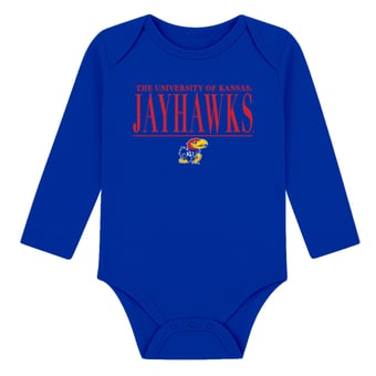 Infant Garb Royal Kansas Jayhawks Ollie Long-Sleeve Bodysuit