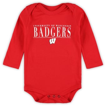 Infant Garb Red Wisconsin Badgers Ollie Long-Sleeve Bodysuit