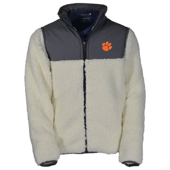 Youth Garb Charcoal Clemson Tigers Teddy Sherpa Jacket