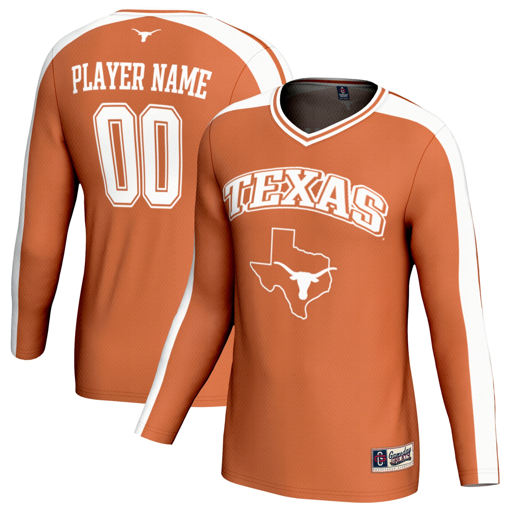 Unisex GameDay Greats  Texas Orange Texas Longhorns NIL Pick-A-Player Lightweight Collegiate Volleyball Fashion Jersey