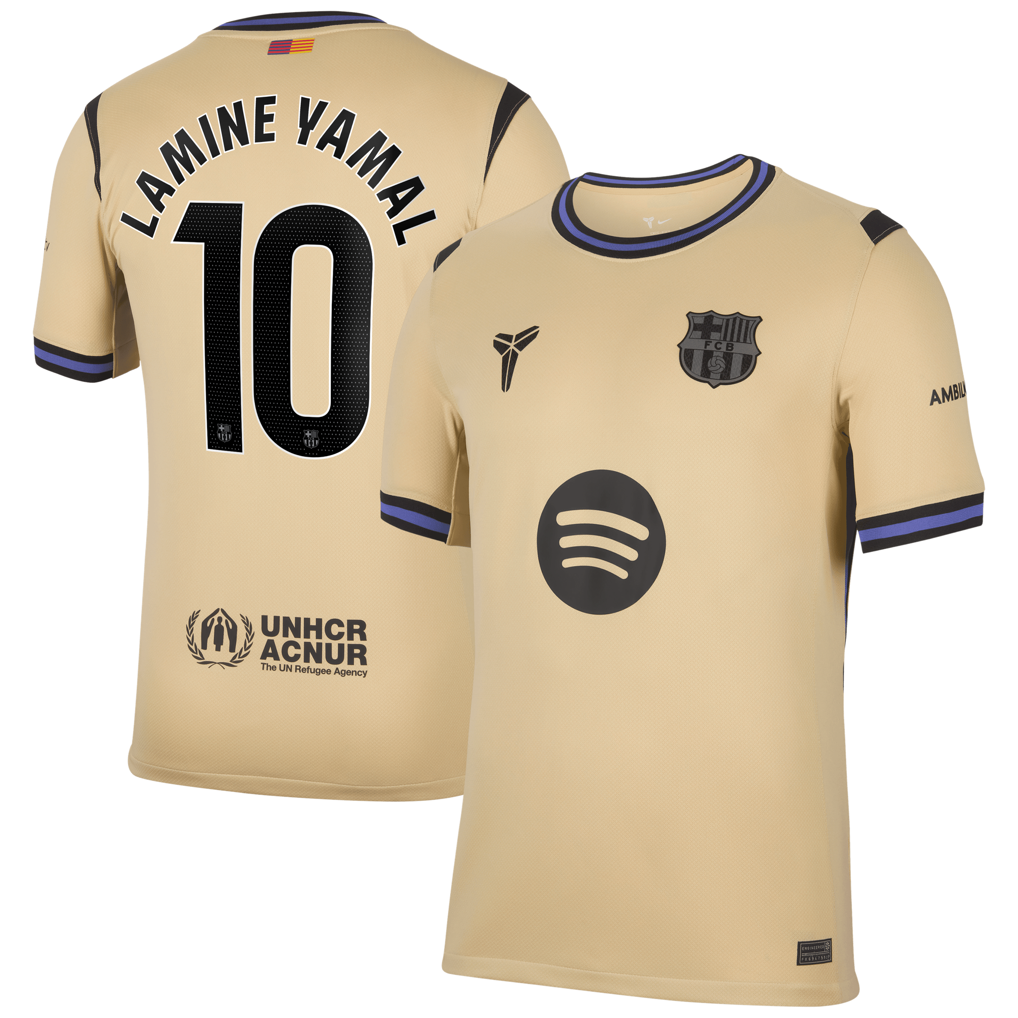 Maillot Barcelona Extérieur Nike Stadium 2025-26 avec flocage Lamine Yamal 10