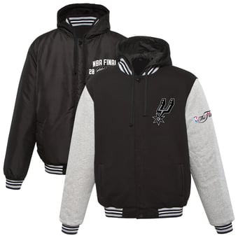 Youth JH Design  Black San Antonio Spurs 2014 NBA Finals Fleece Full-Zip Varsity Jacket