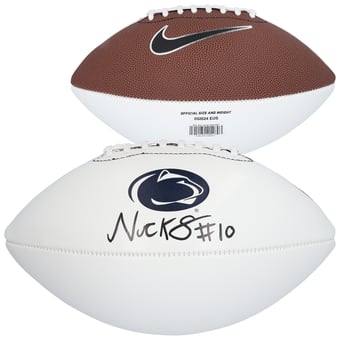 Nick Singleton Penn State Nittany Lions Autographed Nike White Panel Football