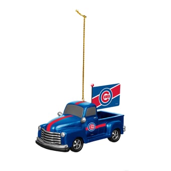 Chicago Cubs 3" Rally Truck Two-Piece Ornament Set