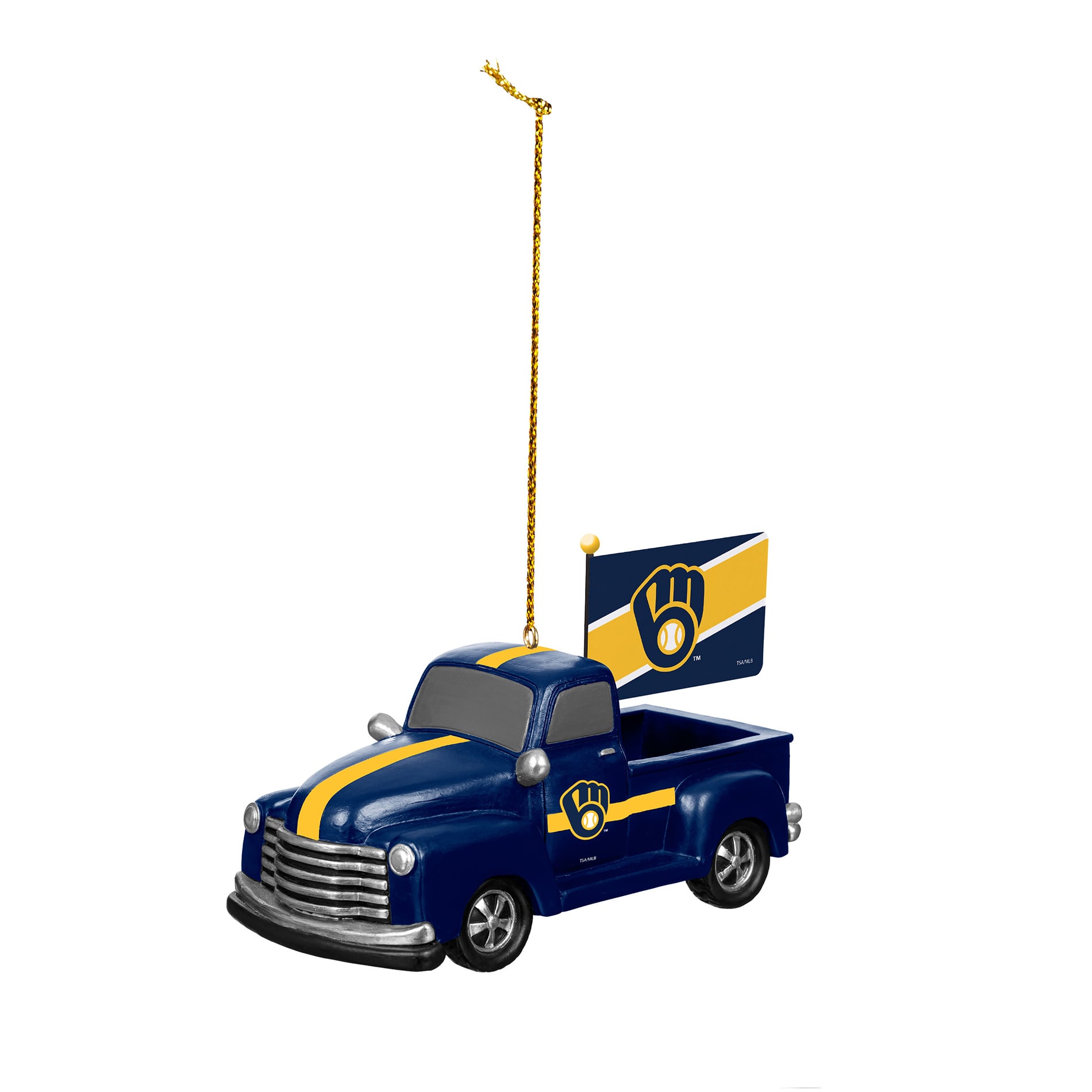 Milwaukee Brewers 3" Rally Truck Two-Piece Ornament Set