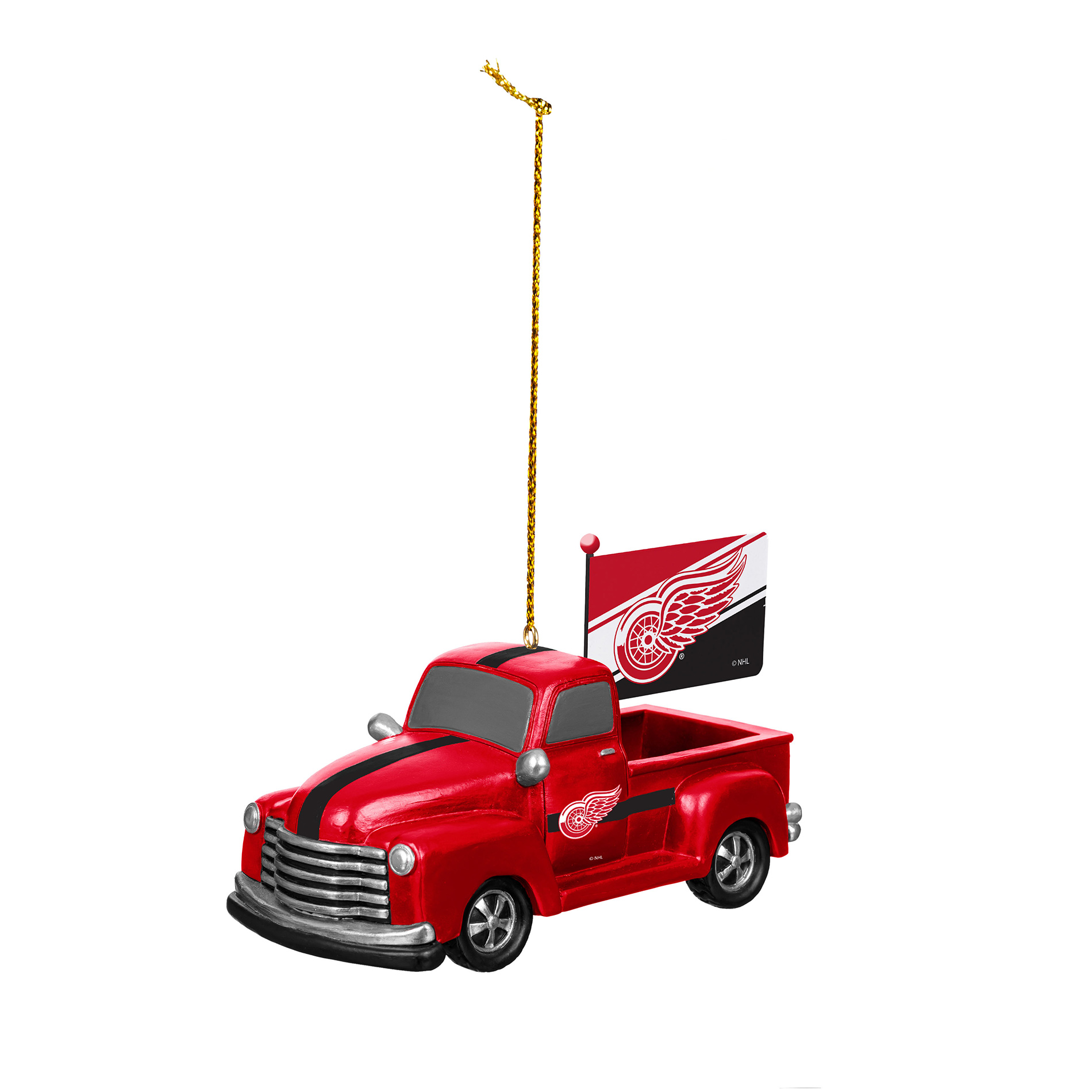 Detroit Red Wings 3" Rally Truck Two-Piece Ornament Set