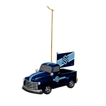 Seattle Kraken 3" Rally Truck Two-Piece Ornament Set