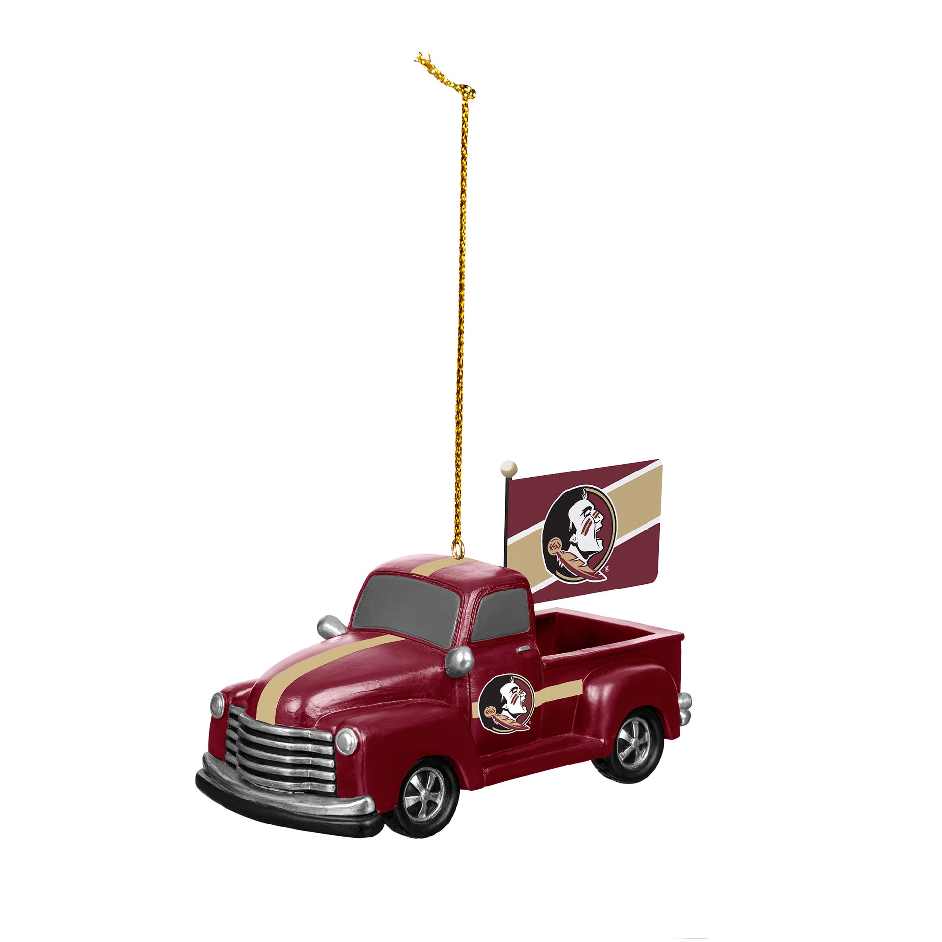 Florida State Seminoles 3" Rally Truck Two-Piece Ornament Set