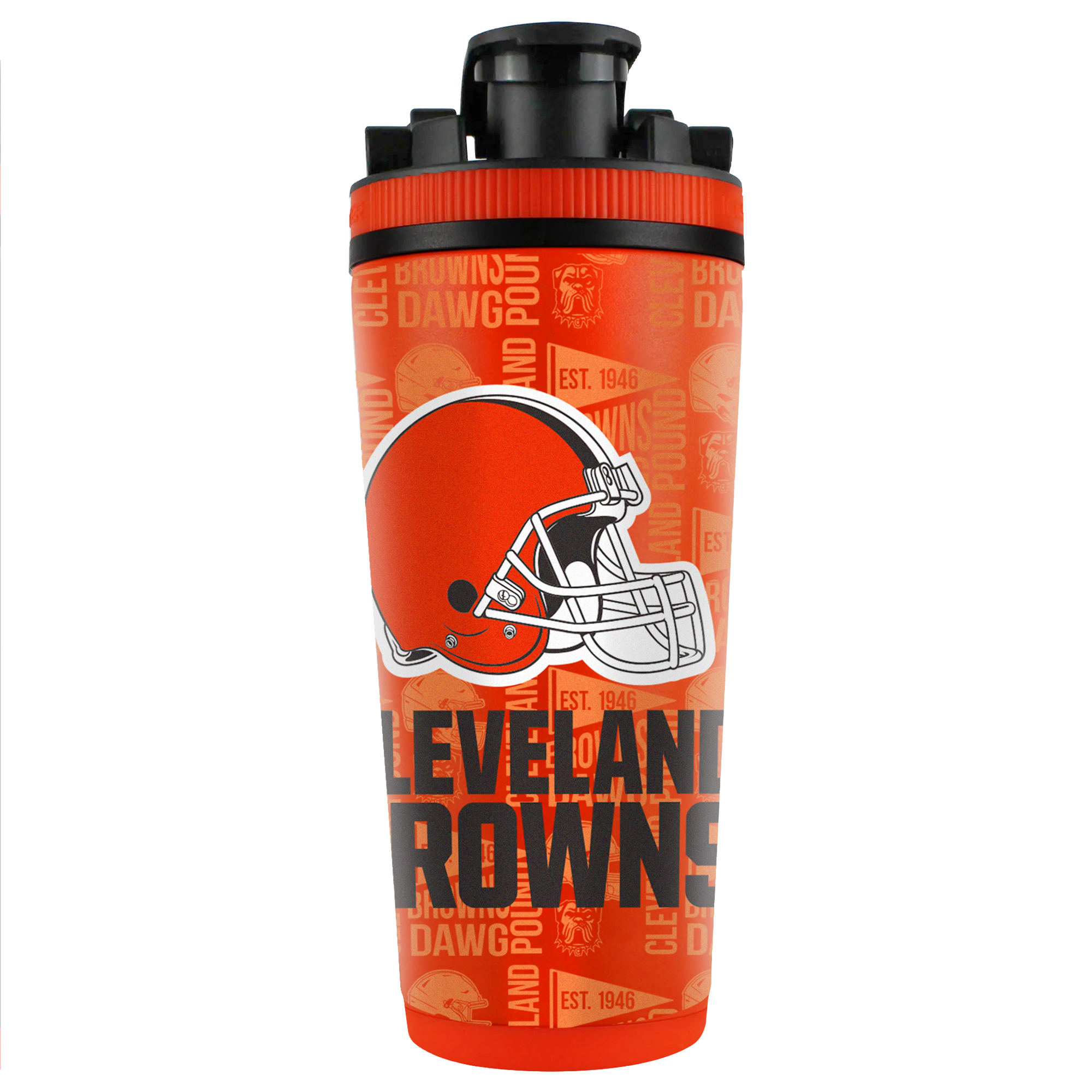 WinCraft Cleveland Browns 26oz. 4D Stainless Steel Shaker Bottle WinCraft Cleveland Browns 26oz. 4D Stainless Steel Shaker Bottle