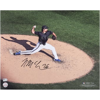Nolan McLean New York Mets Autographed 16" x 20" MLB Debut Pitching Photograph