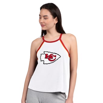 Women's G-III 4Her by Carl Banks  White Kansas City Chiefs Redemption Win Slub Tank Top