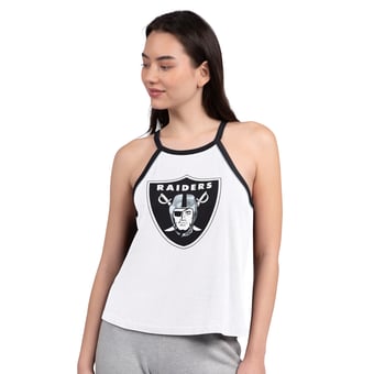 Women's G-III 4Her by Carl Banks  White Las Vegas Raiders Redemption Win Slub Tank Top