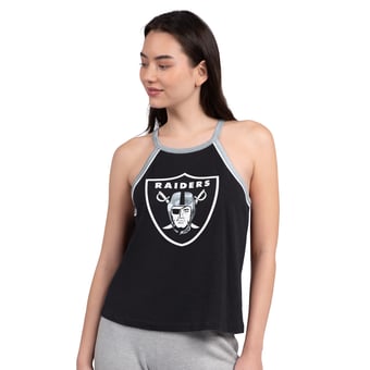 Women's G-III 4Her by Carl Banks  Black Las Vegas Raiders Redemption Win Slub Tank Top