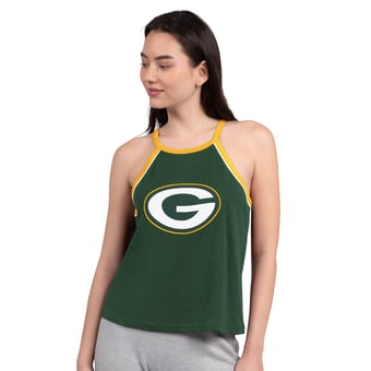 Women's G-III 4Her by Carl Banks  Green Green Bay Packers Redemption Win Slub Tank Top