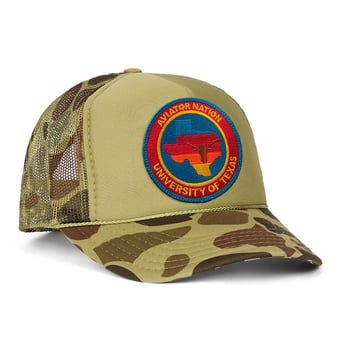 Unisex Aviator Nation  Camo Texas Longhorns Vintage Low Rise Trucker Adjustable Hat