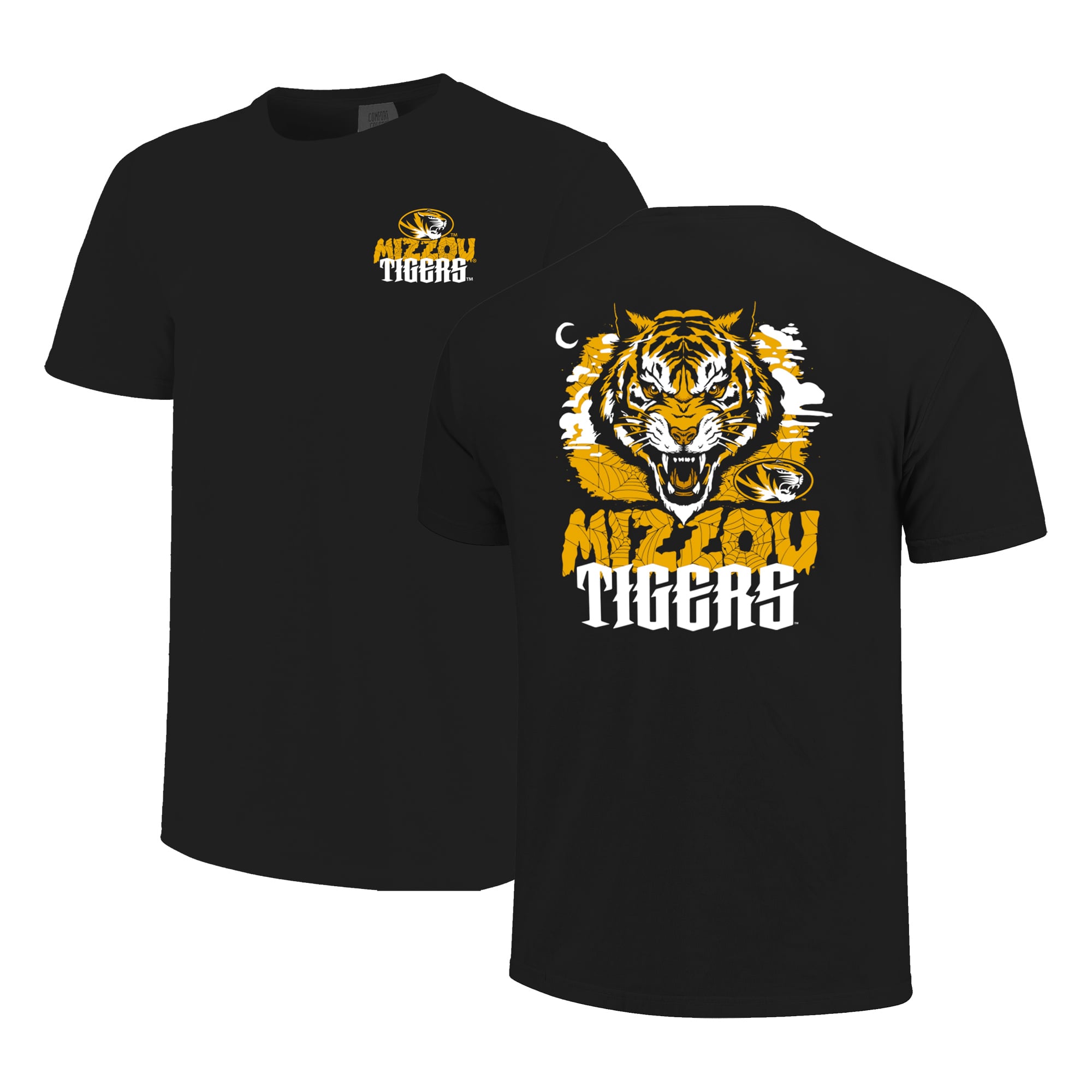 Men's Black Missouri Tigers Spooky Zou T-Shirt