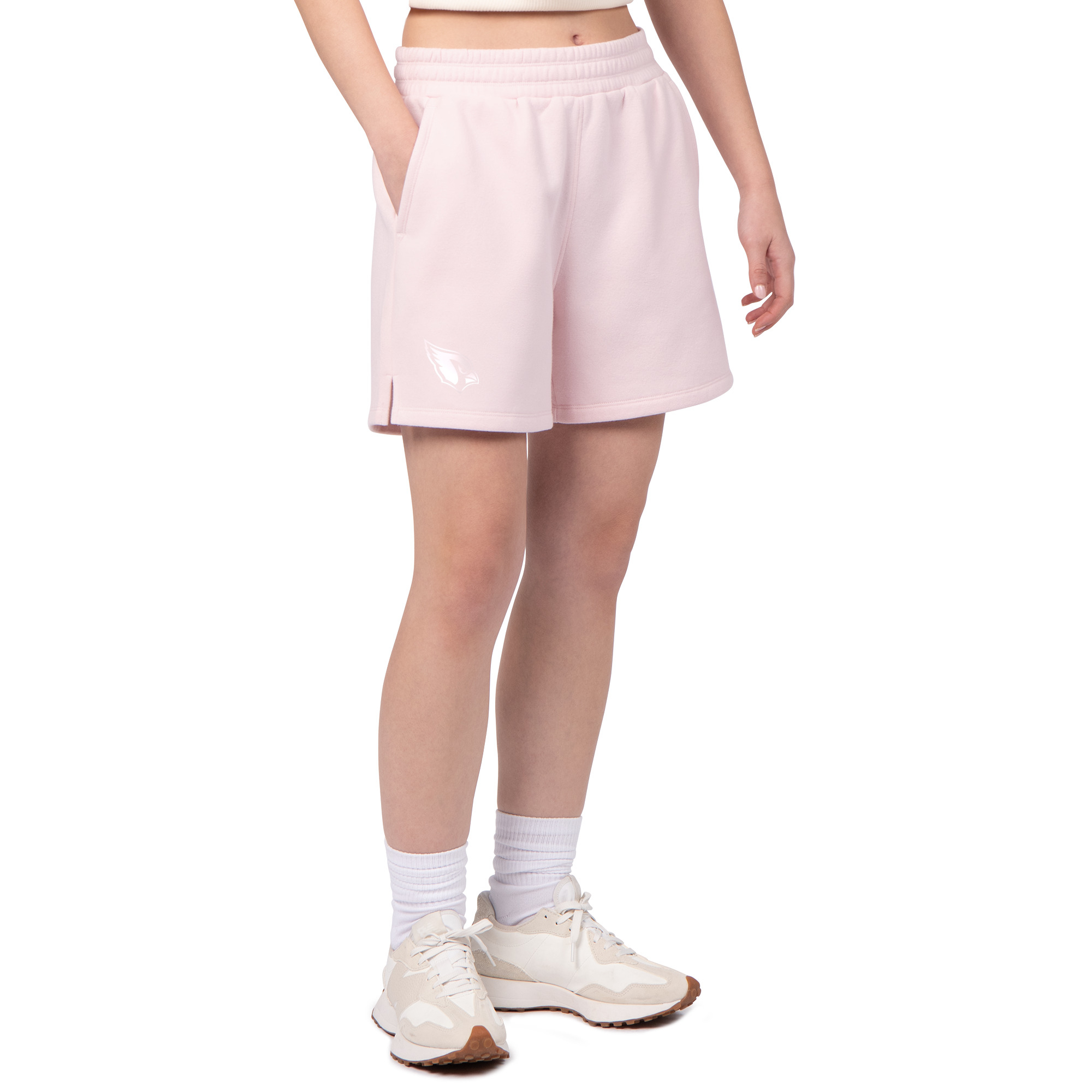 Women's Starter Pastel Pink Arizona Cardinals Travel Pastels Fleece Short
