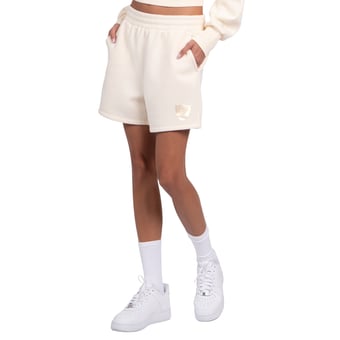 Women's Starter Cream Las Vegas Raiders Travel Pastels Fleece Short