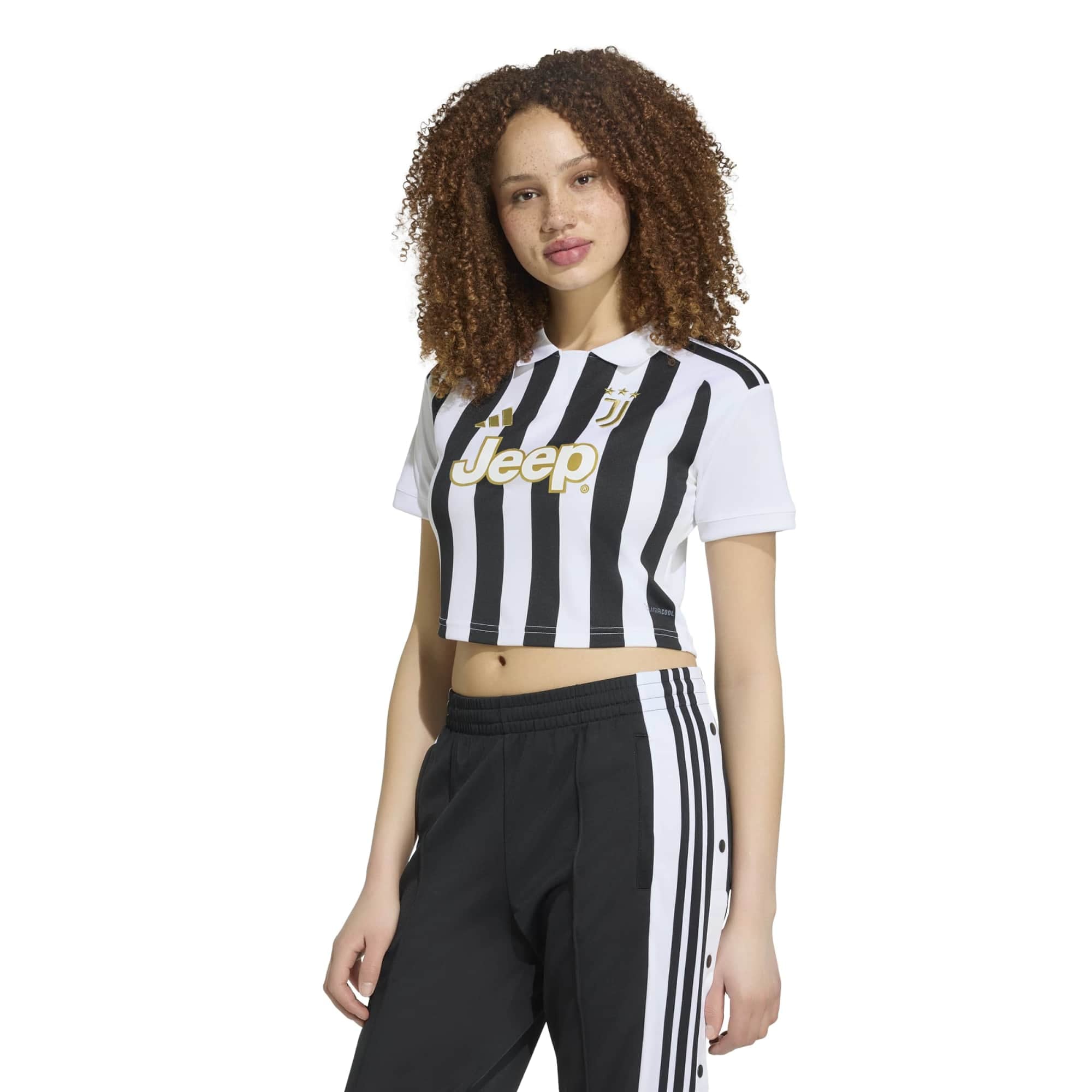 Women's adidas White Juventus 2026/27 Home Cropped Replica Jersey