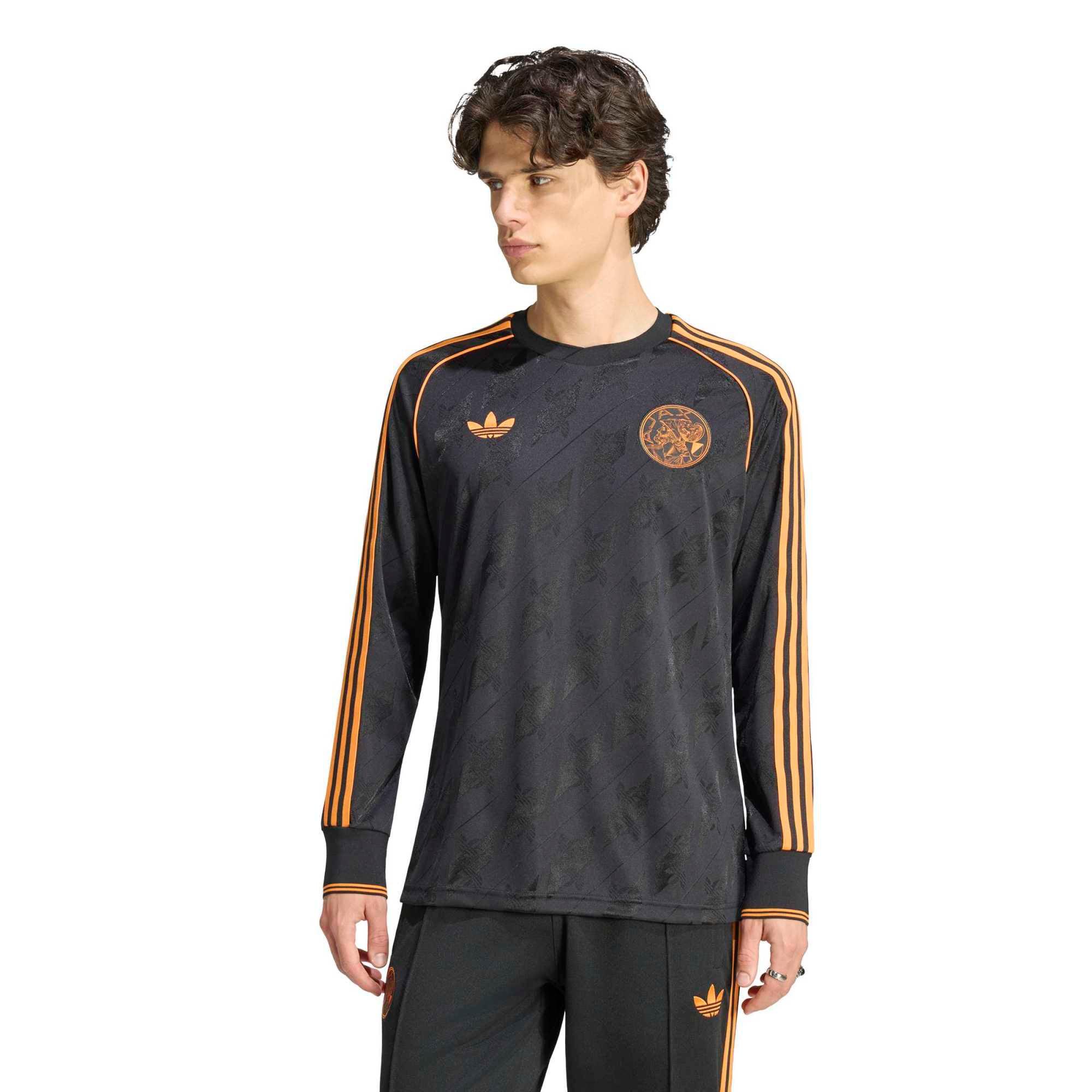 Men's adidas Originals  Black Ajax 2026/27  Replica Long Sleeve Jersey
