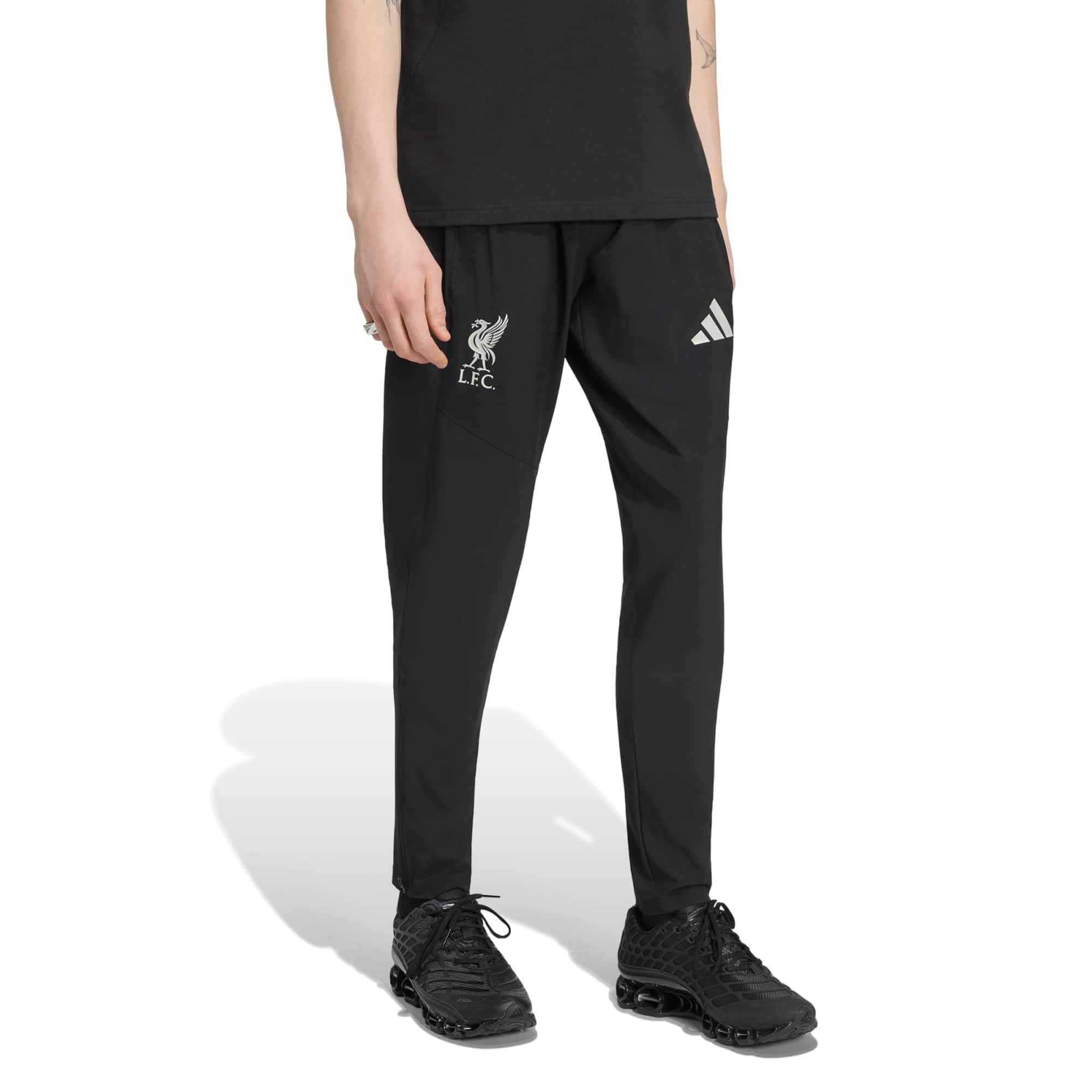 Men's adidas  Black Liverpool Tiro Travel Pants