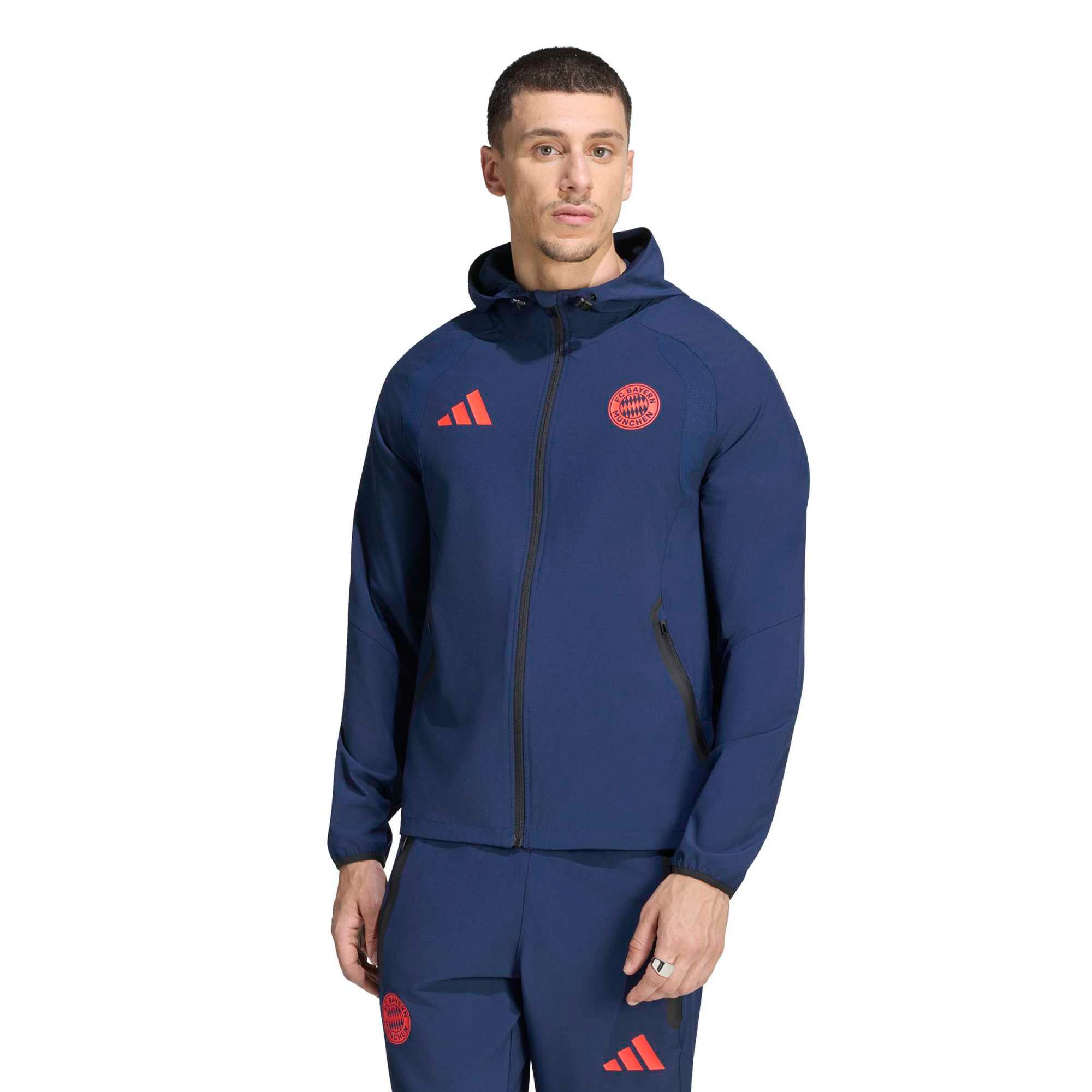 Men's adidas  Blue Bayern Munich Tiro Travel Full-Zip Windbreaker