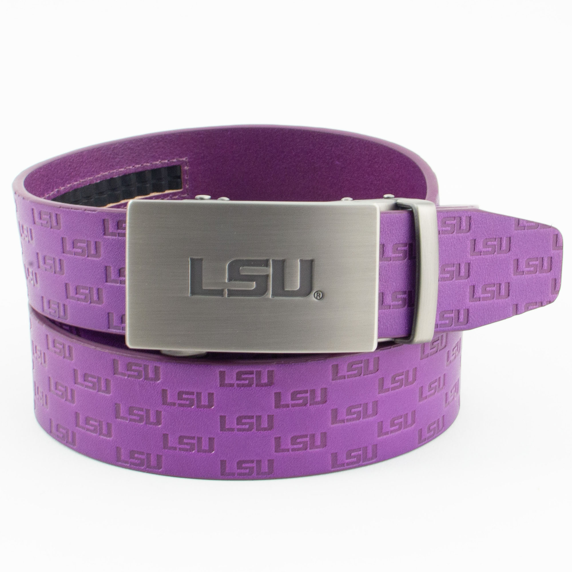 Men's LSU Tigers Ratchet All-Over Print Belt