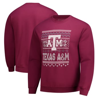 Men's  Maroon Texas A&M Aggies Holiday Fleece Sweatshirt