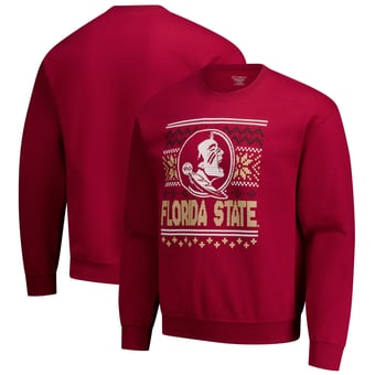 Men's  Garnet Florida State Seminoles Holiday Fleece Sweatshirt