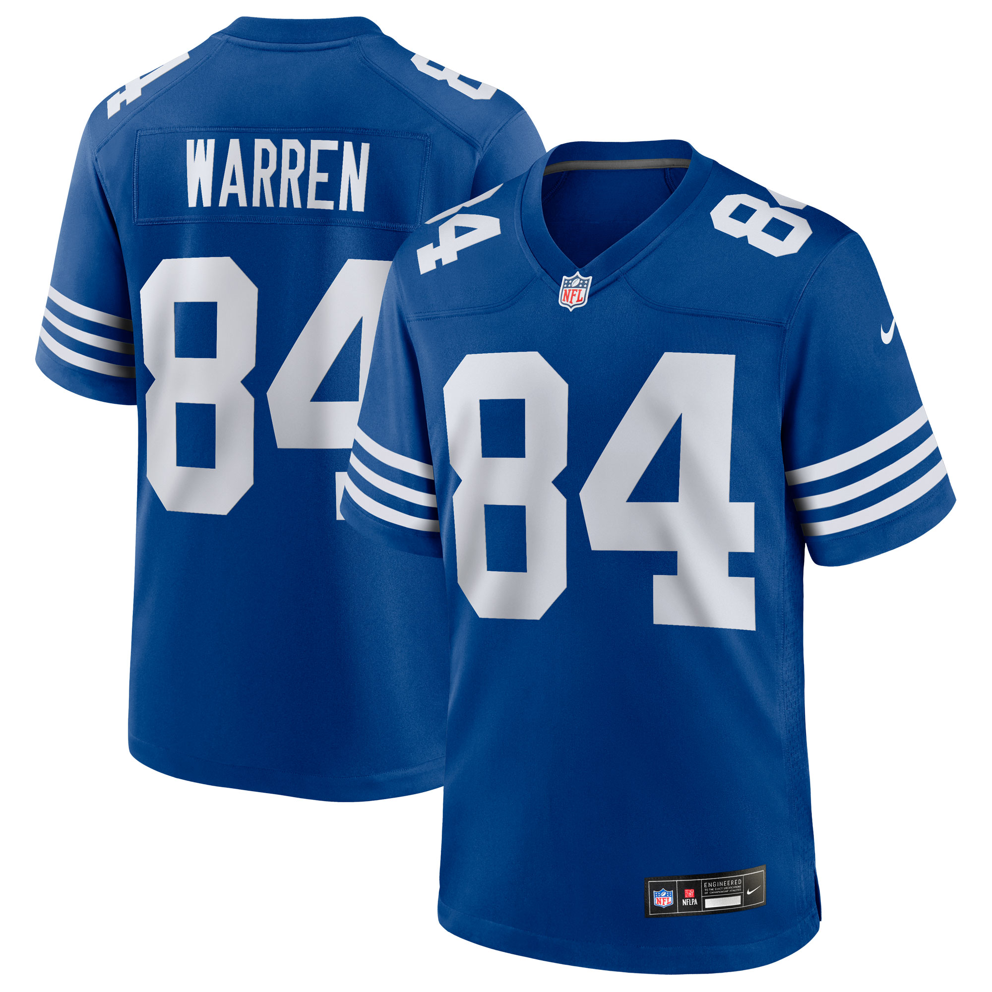 Men's Nike Tyler Warren Royal Indianapolis Colts Alternate Game Jersey