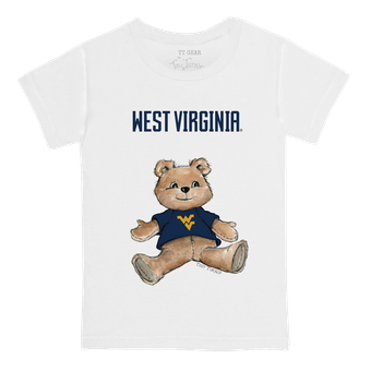 Toddler Tiny Turnip White West Virginia Mountaineers Teddy Bear T-Shirt