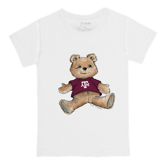 Toddler Tiny Turnip White Texas A&M Aggies Teddy Bear T-Shirt