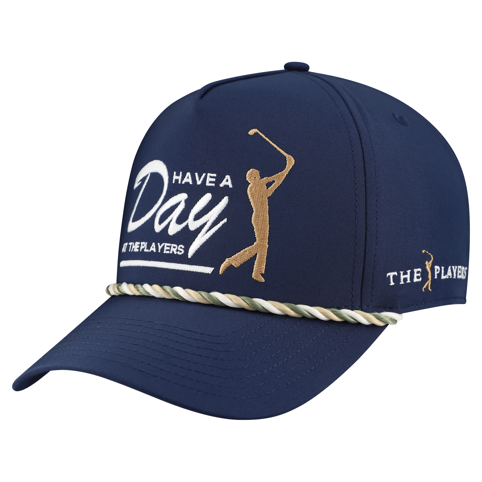 Men's Breezy Golf Navy THE PLAYERS Retro Rope Have A Day Adjustable Hat