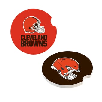 Cleveland Browns Ceramic Car Coaster Four-Piece Set