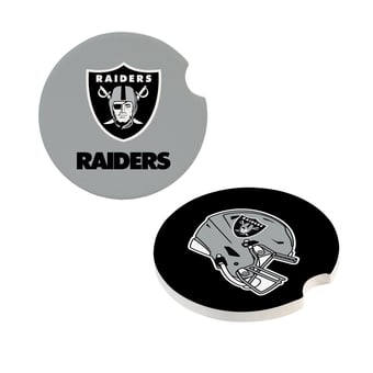 Las Vegas Raiders Ceramic Car Coaster Four-Piece Set