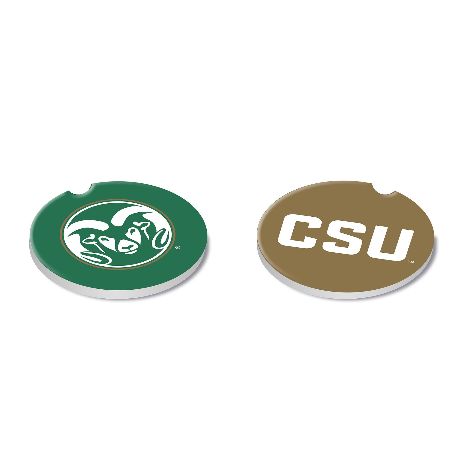 Colorado State Rams Ceramic Car Coaster Four-Piece Set