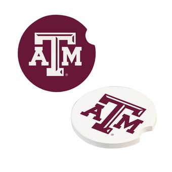 Texas A&M Aggies Ceramic Car Coaster Four-Piece Set