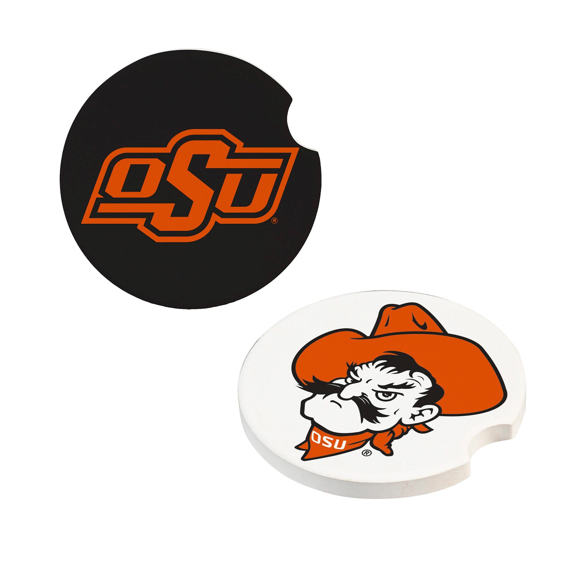 Oklahoma State Cowboys Ceramic Car Coaster Four-Piece Set
