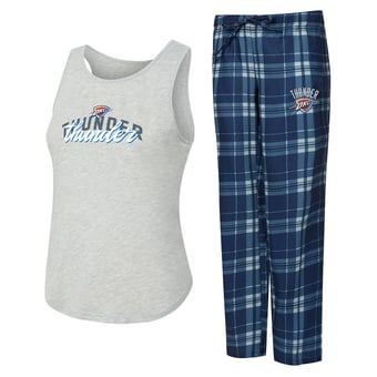 Women's Concepts Sport Navy/Heather Gray Oklahoma City Thunder Regulate Tank & Pant Set