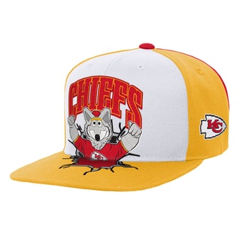 Youth Mitchell & Ness  White Kansas City Chiefs Team Mascot Snapback Hat