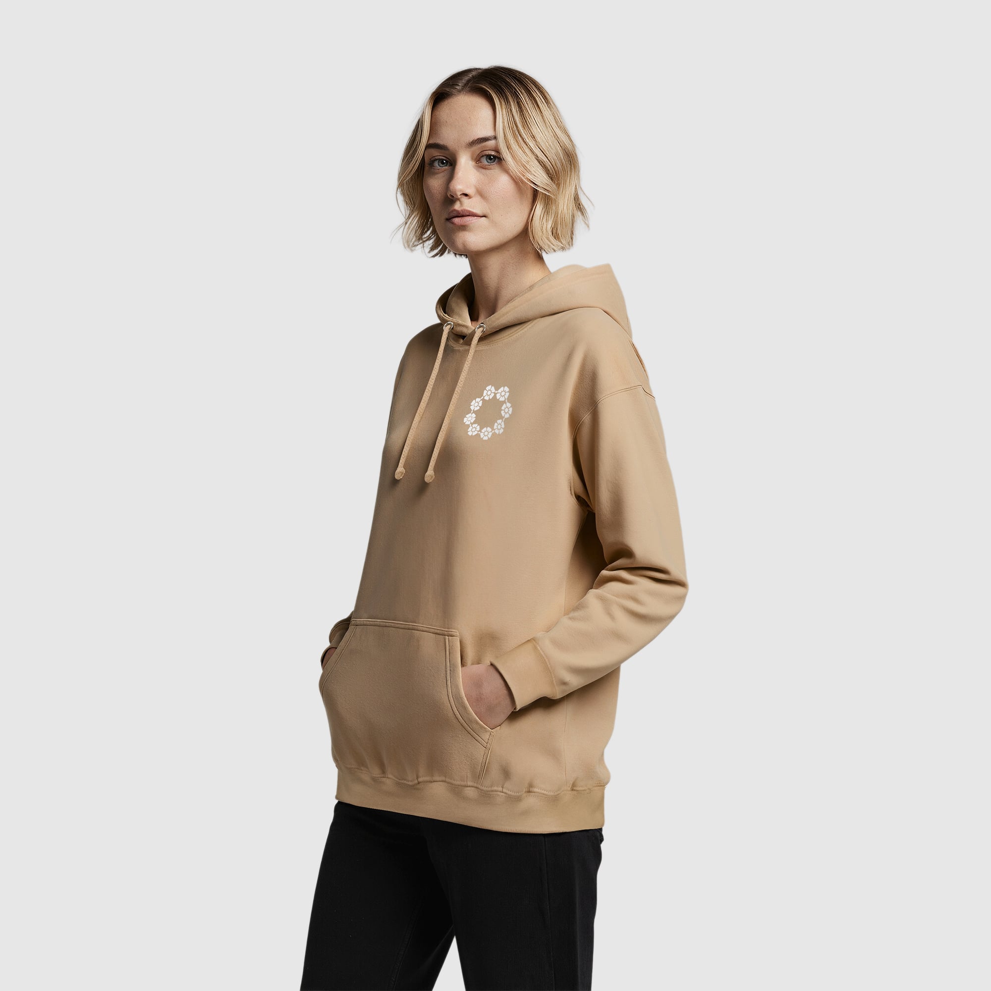 Sweat à capuche Chelsea Couronne de Roses - Sable du Désert - Femme