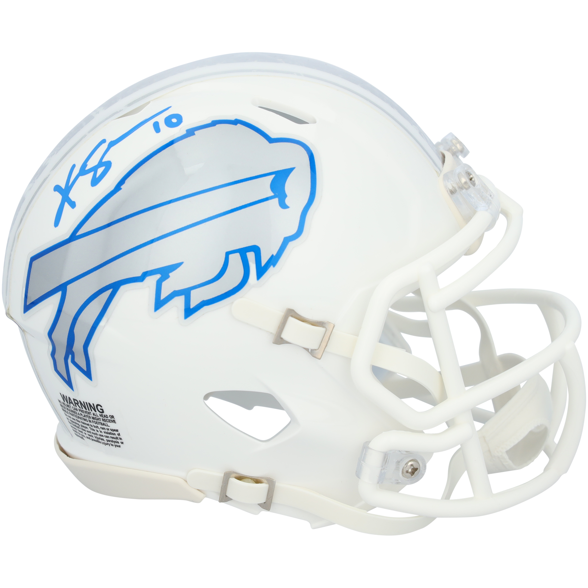 Khalil Shakir Buffalo Bills Autographed Riddell 2025 Rivalry Speed Mini Helmet