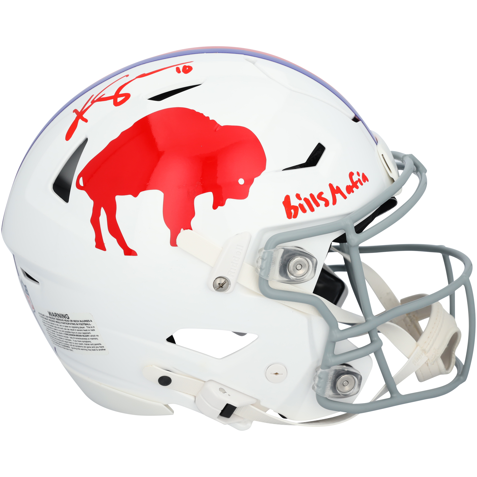 Khalil Shakir Buffalo Bills Autographed Riddell 1965-73 Throwback Speed Flex Authentic Helmet with "Bills Mafia" Inscription