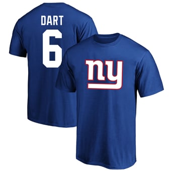 Men's Fanatics Jaxson Dart Royal New York Giants Big & Tall Player Name & Number T-Shirt