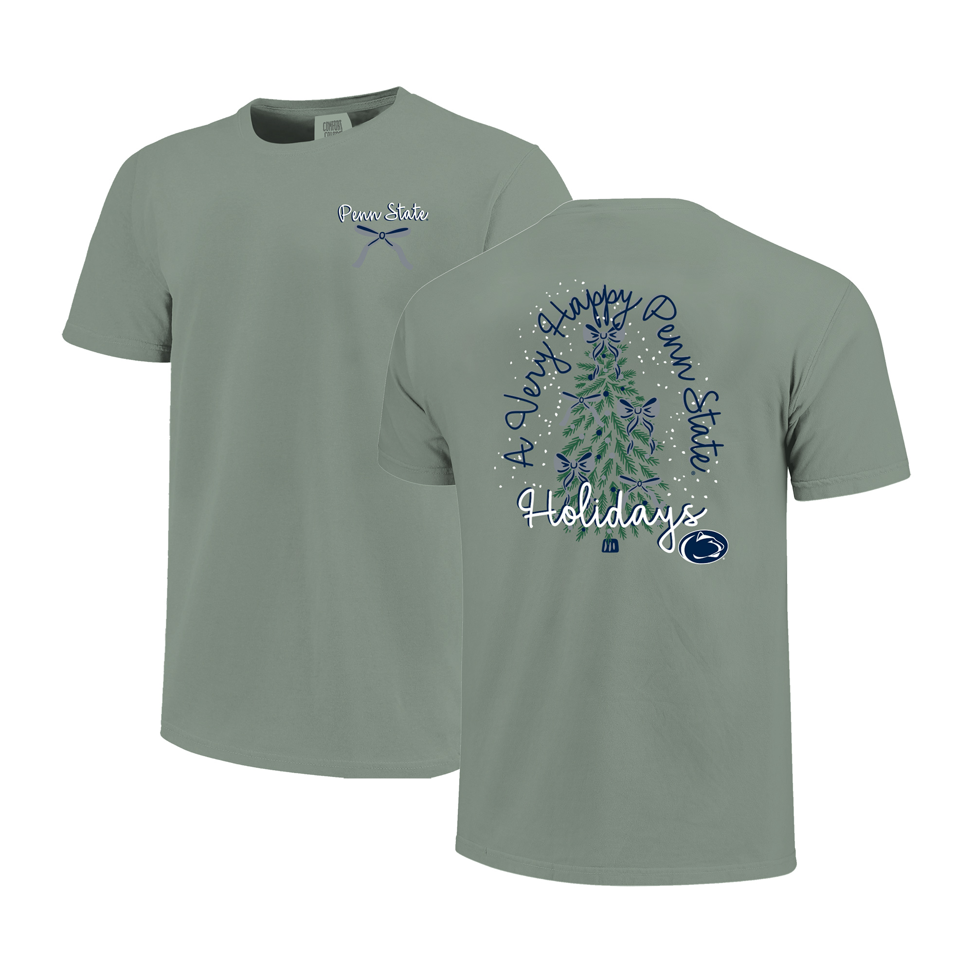 Women’s Light Green Penn State Nittany Lions Christmas Tree Comfort Colors T-Shirt Women’s Light Green Penn State Nittany Lions Christmas Tree Comfort Colors T-Shirt