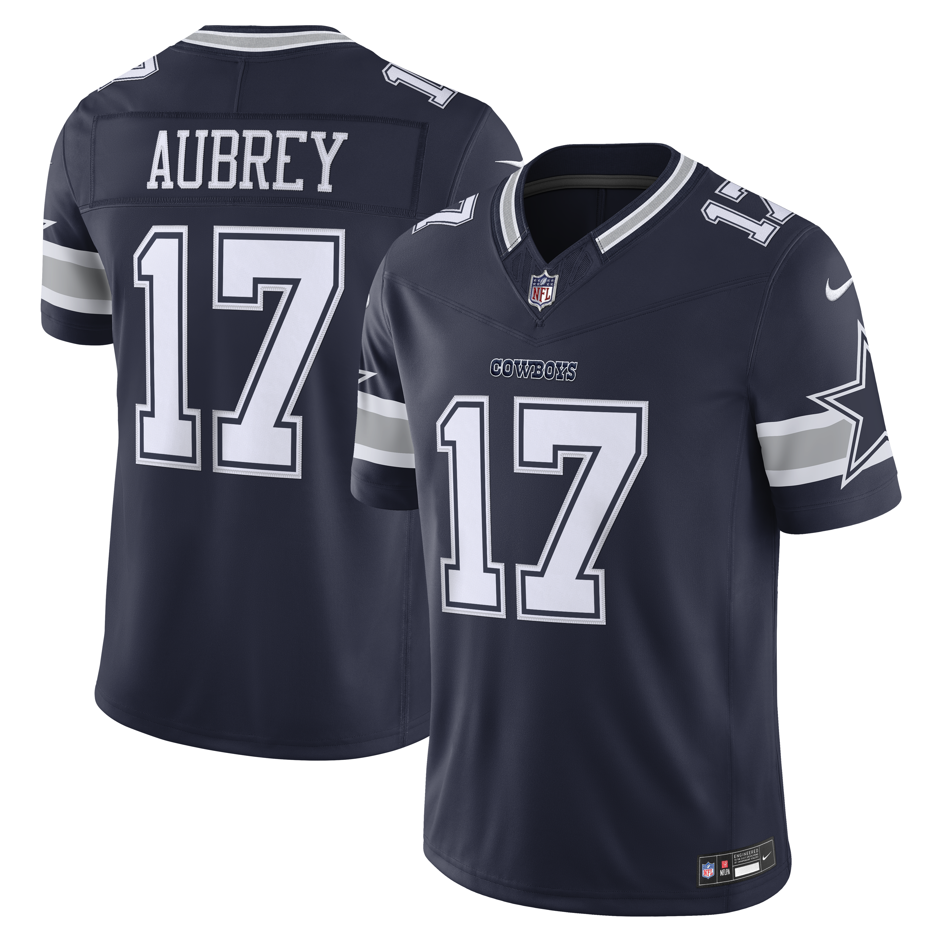 Men's Nike Brandon Aubrey Navy Dallas Cowboys Team Vapor F.U.S.E. Stitched Limited Jersey