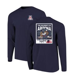 Youth  Navy Arizona Wildcats Snowy Polaroid Long Sleeve T-Shirt